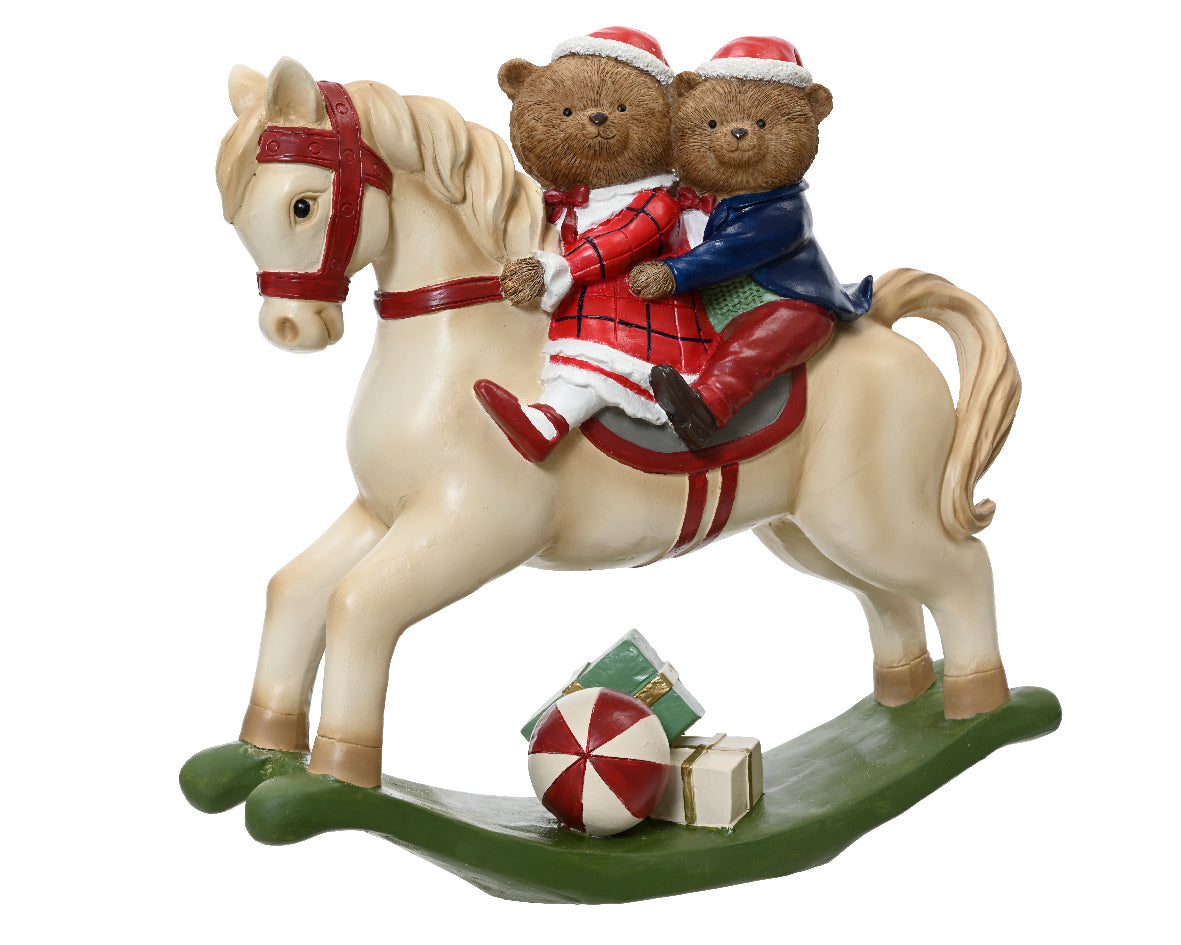 Addobbo natalizio statuetta con cavallo e orsetti Lun.36.5cm Lar.12.5cm Alt.33.5cm Kaemingk Addobbo natalizio statuetta con cavallo e orsetti Lun.36.5cm Lar.12.5cm Alt.33.5cm Kaemingk